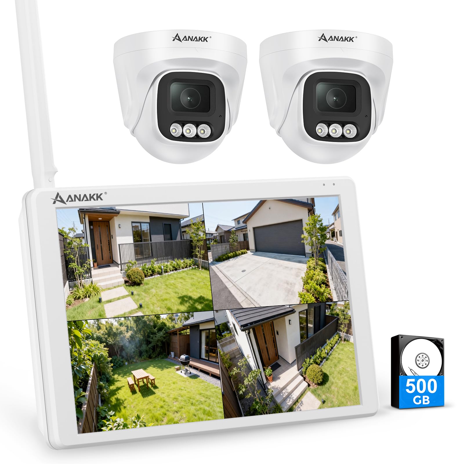 Amazon.co.jp: 【防犯補助金対象】Anakk 防犯カメラ 屋外 室内対応 130