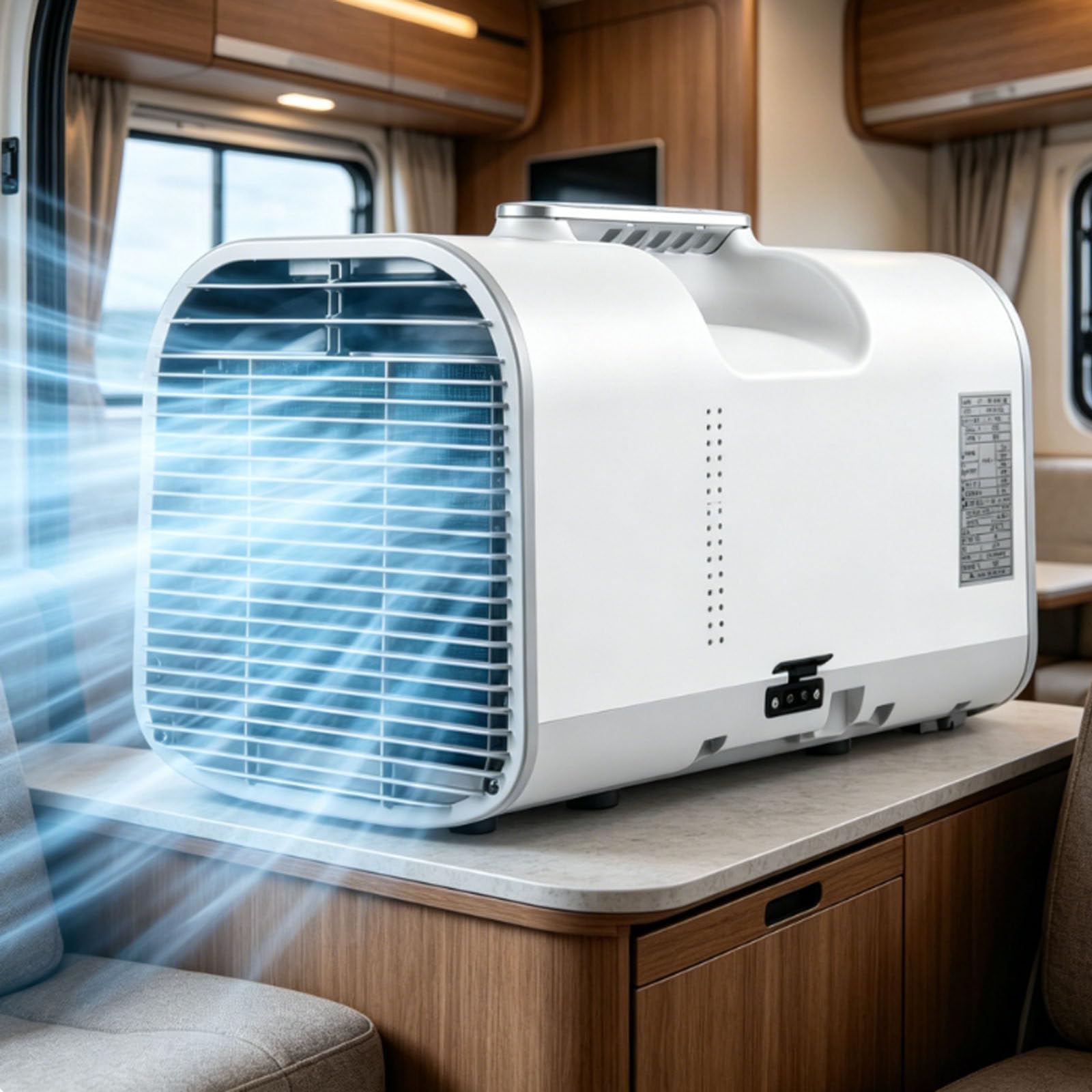 Ershangmao Multicolor Portable Air Conditioner,Mini Mobile Air Cooler,With Remote Control,4 In 1 Modes,Automatic Water Evaporation,Touchscreen Control,Camping Ac Unit For Camping,Rv,Travel,Indoor 1300W