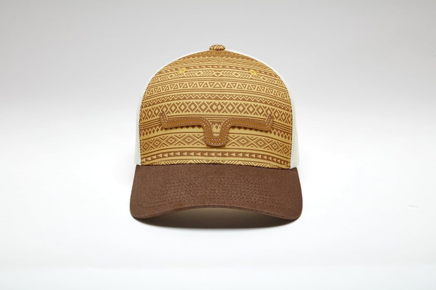 Kimes Ranch Unisex Colton X Hat – Mid-Profile Snapback with Leather Die-Cut Horns