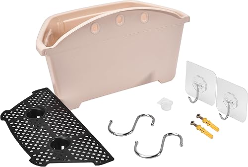 Miniatura 9 de ORIMERC Macetas de madera imitada de 9.8 pulgadas para plantas de interior, macetas colgantes de pared para interiores y exteriores, maceta vertical