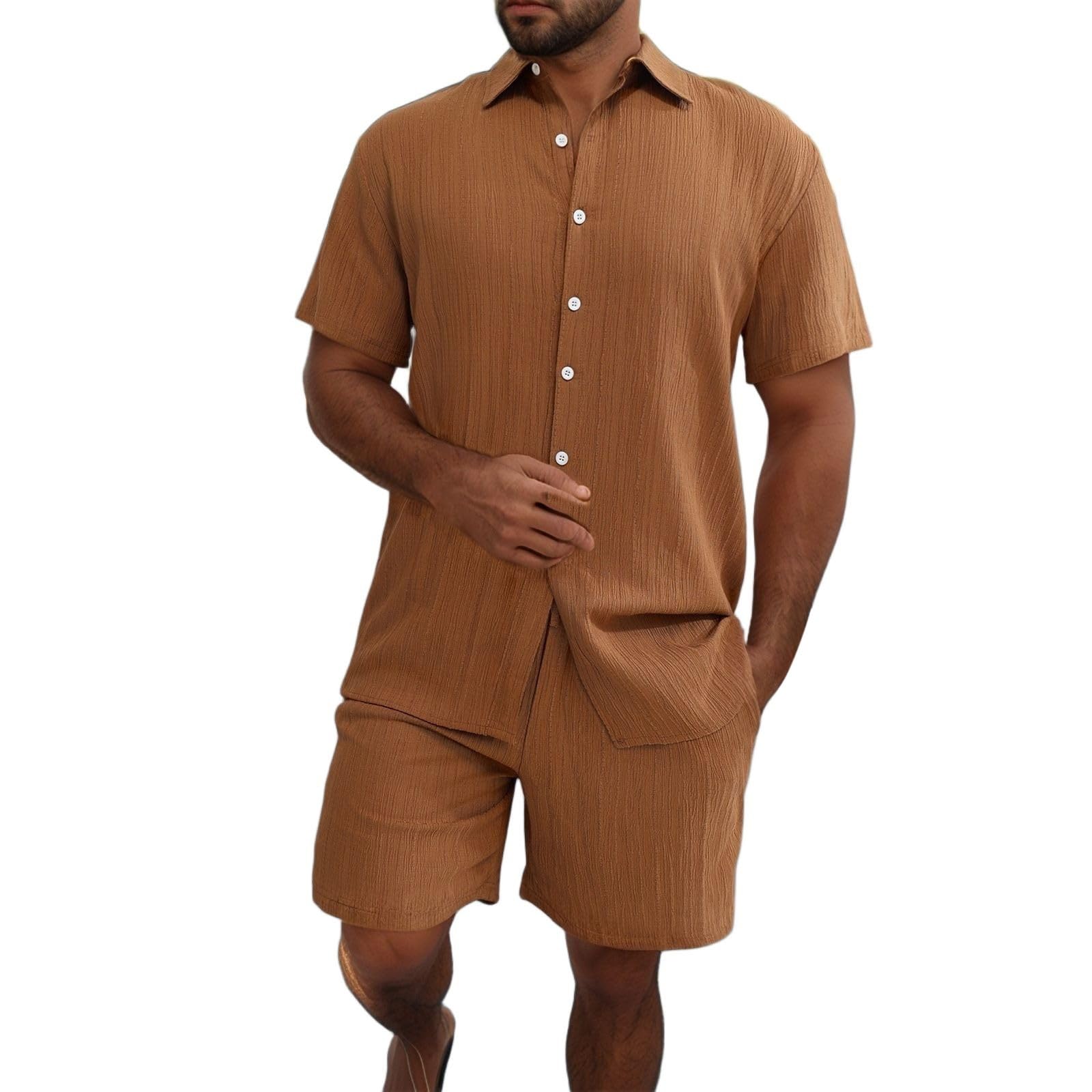 Ensemble homme confortable short t-shirt vêtements de sport été - 8