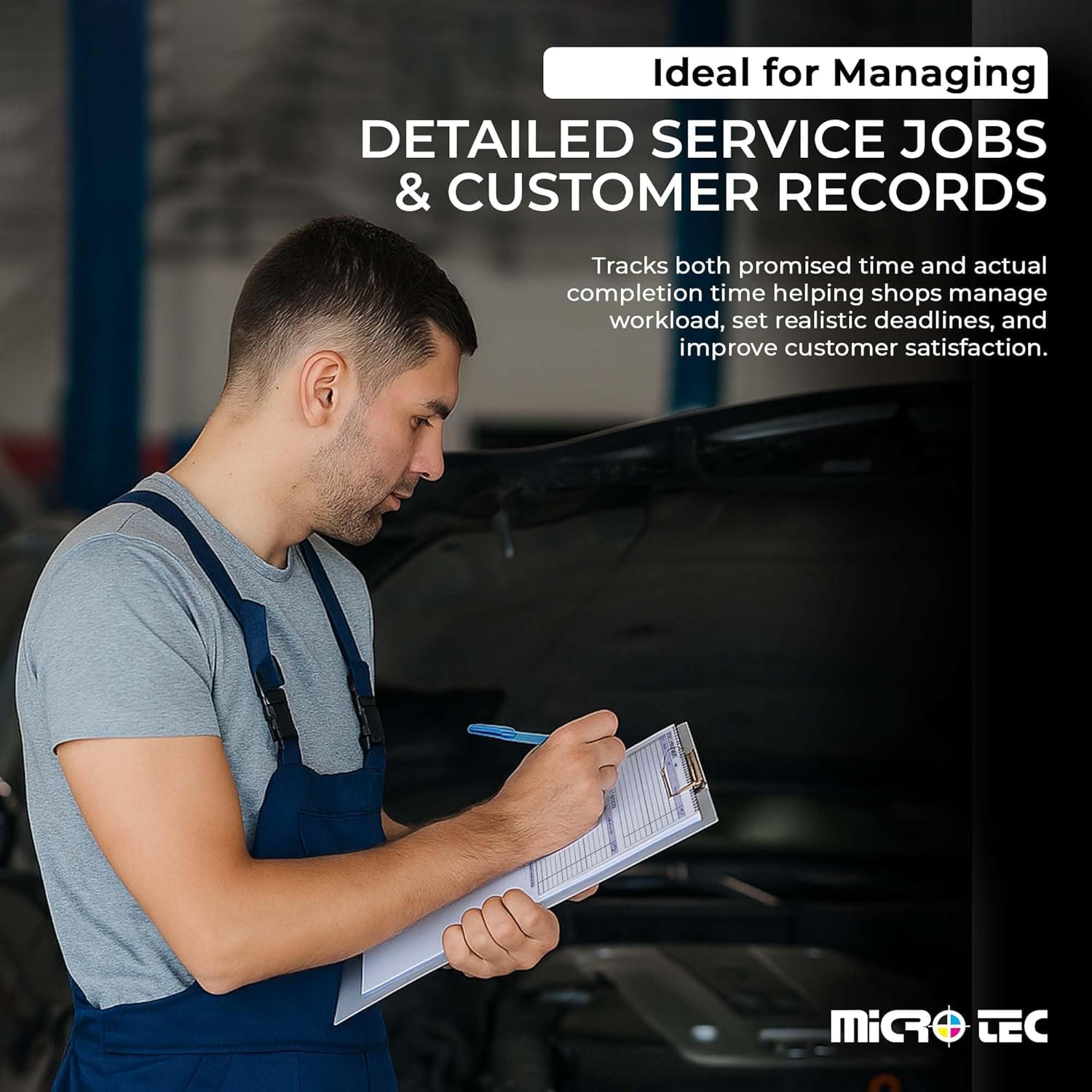 Daily Car Service Record Book – 21,6 x 27,9 cm Spiralbindung, Auto-Service-Protokoll, blaue Tinte, langlebiges 90#-Papier, Automobil-Service und Reparatur-Tracking, Händlerwerkstatt, 100 Seiten/Buch