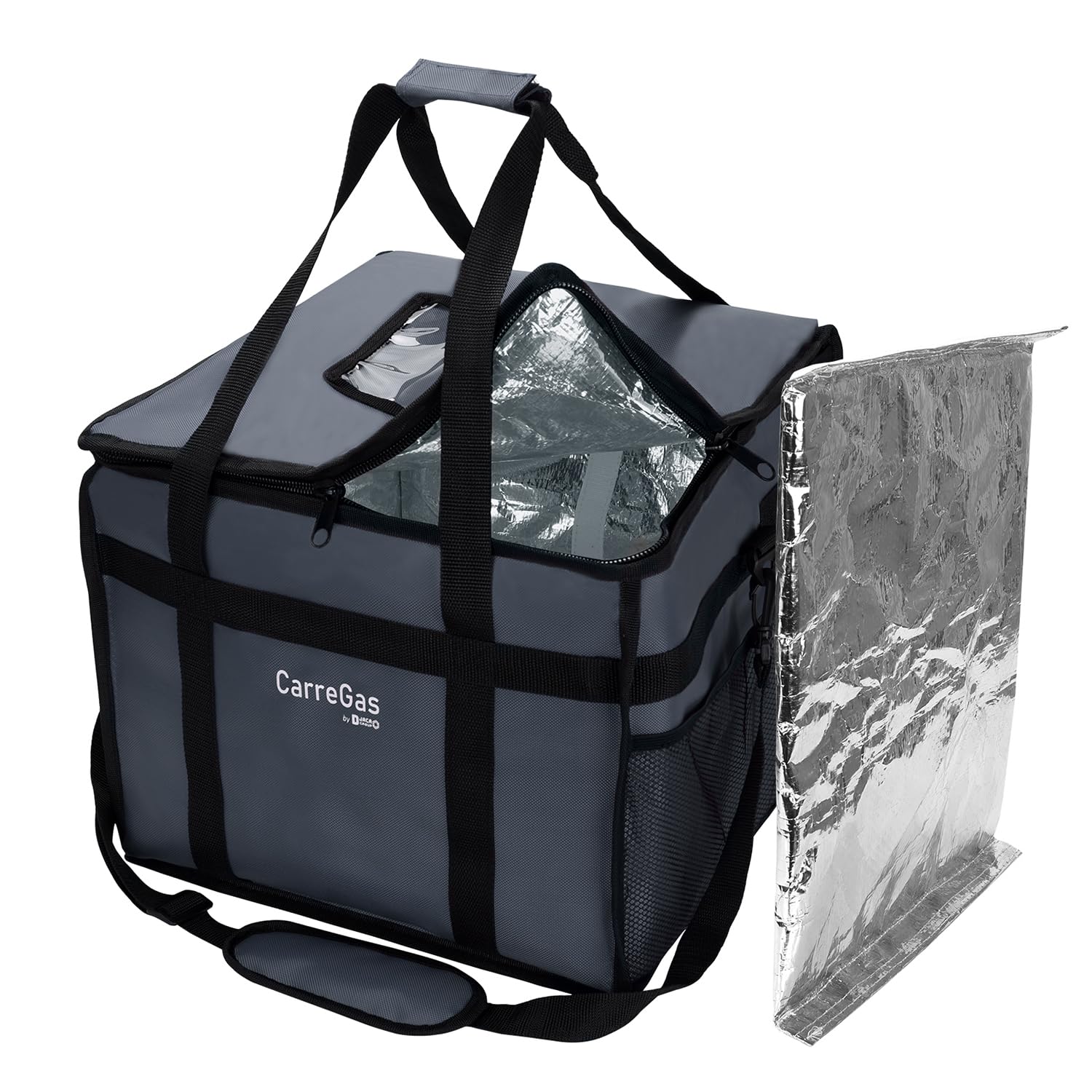 Borsa termica per la consegna di cibi caldi, di alta qualità, grande, 53 x 30 x 28 cm, per cibi freddi e caldi, pizze, ristoranti, Uber Eats, borsa per la consegna di picnic, borsa della