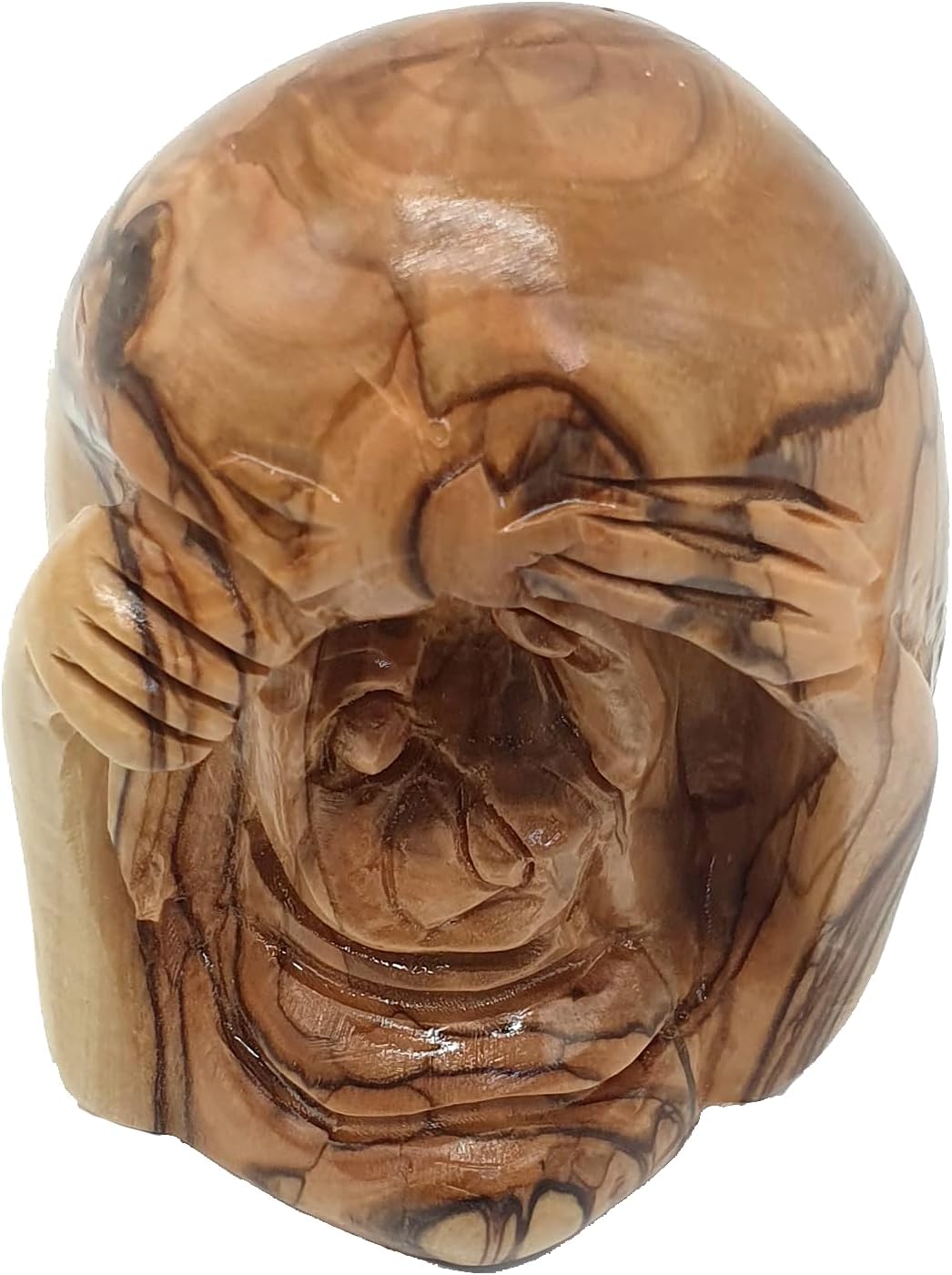 Zuluf Modern Olive Wood Nativity Scene - Handcrafted in Bethlehem, Holy Land | Easter Egg Nativity Set 4.5" HOF052