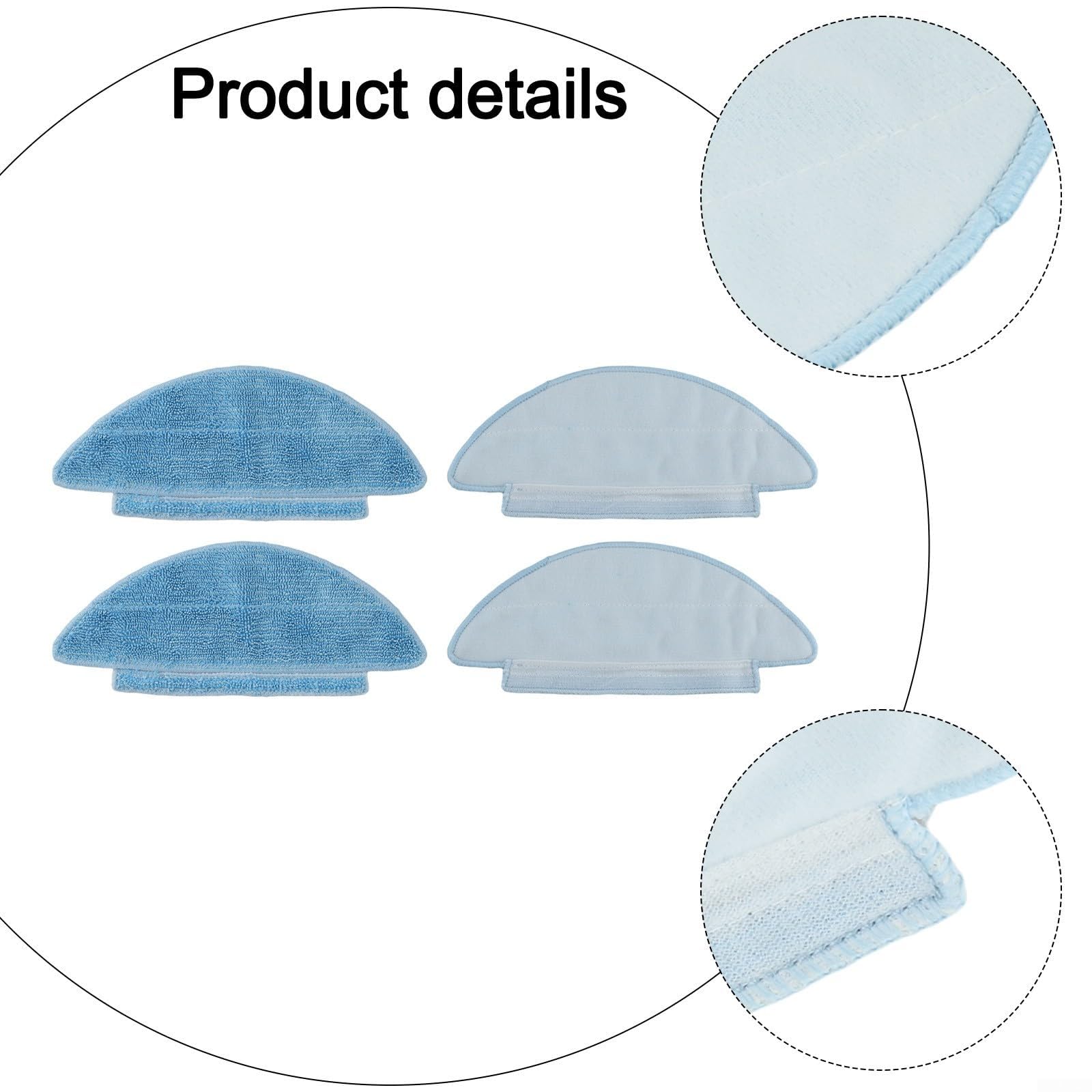Piezas de repuesto lavables de microfibra para aspiradora robot MEDION X20 SW+ MD 11415, para aspiradora robot X21 SW+ MD 11500, accesorios de almohadillas de limpieza (paquete de 4)