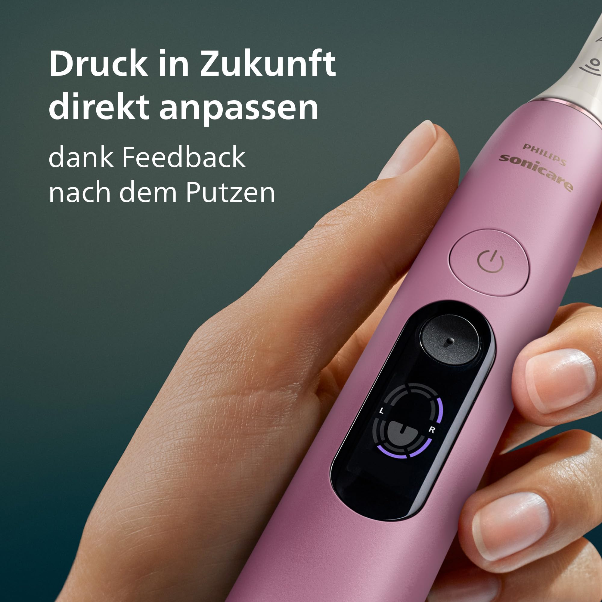Philips Sonicare Next-Generation DiamondClean 8000 elektrische Zahnbürste - mit intelligenter Andruckkontrolle und 15 Einstellungen, Zartrosa, HX8311/15
