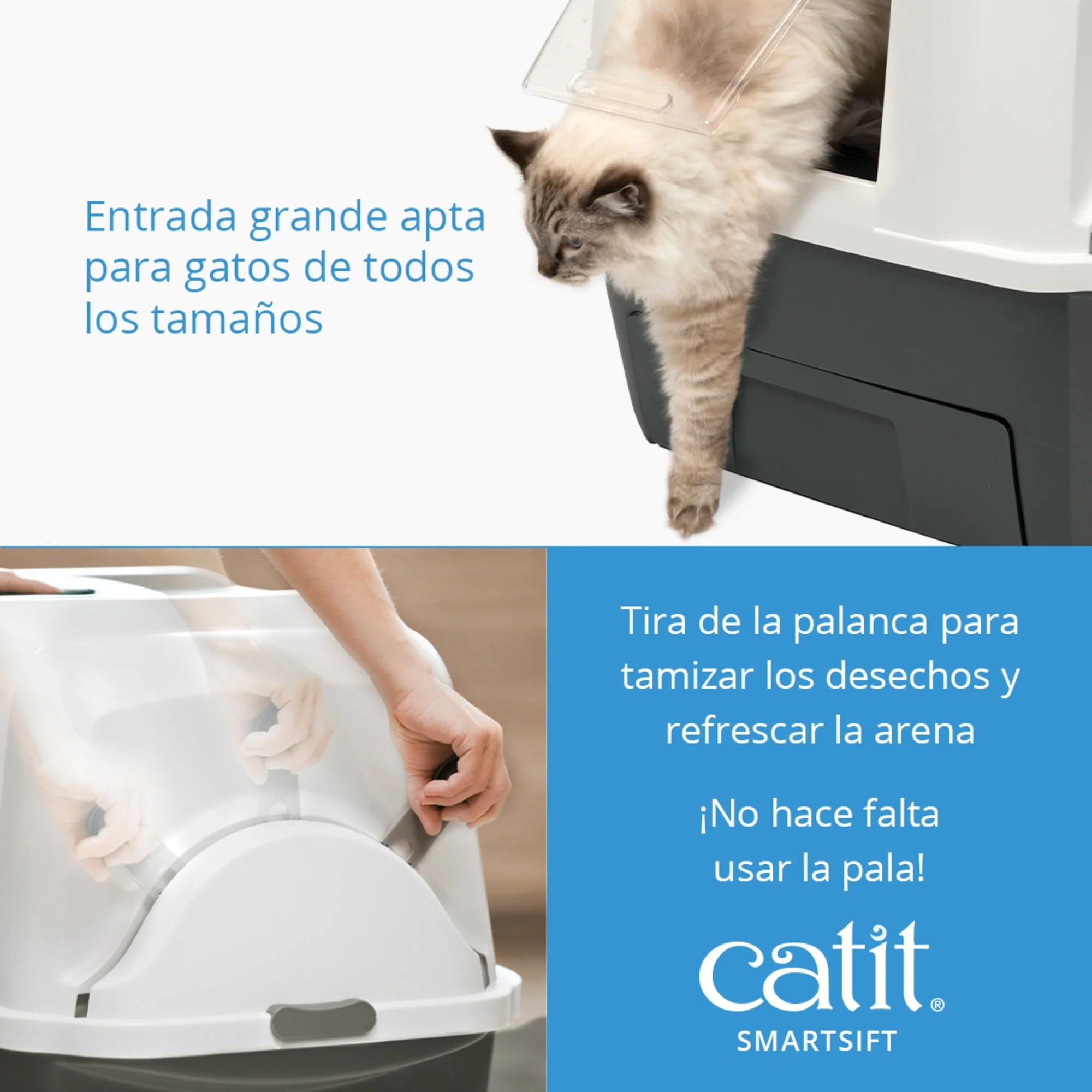 Catit Smartsift - Bandeja Sanitaria Automática, gris