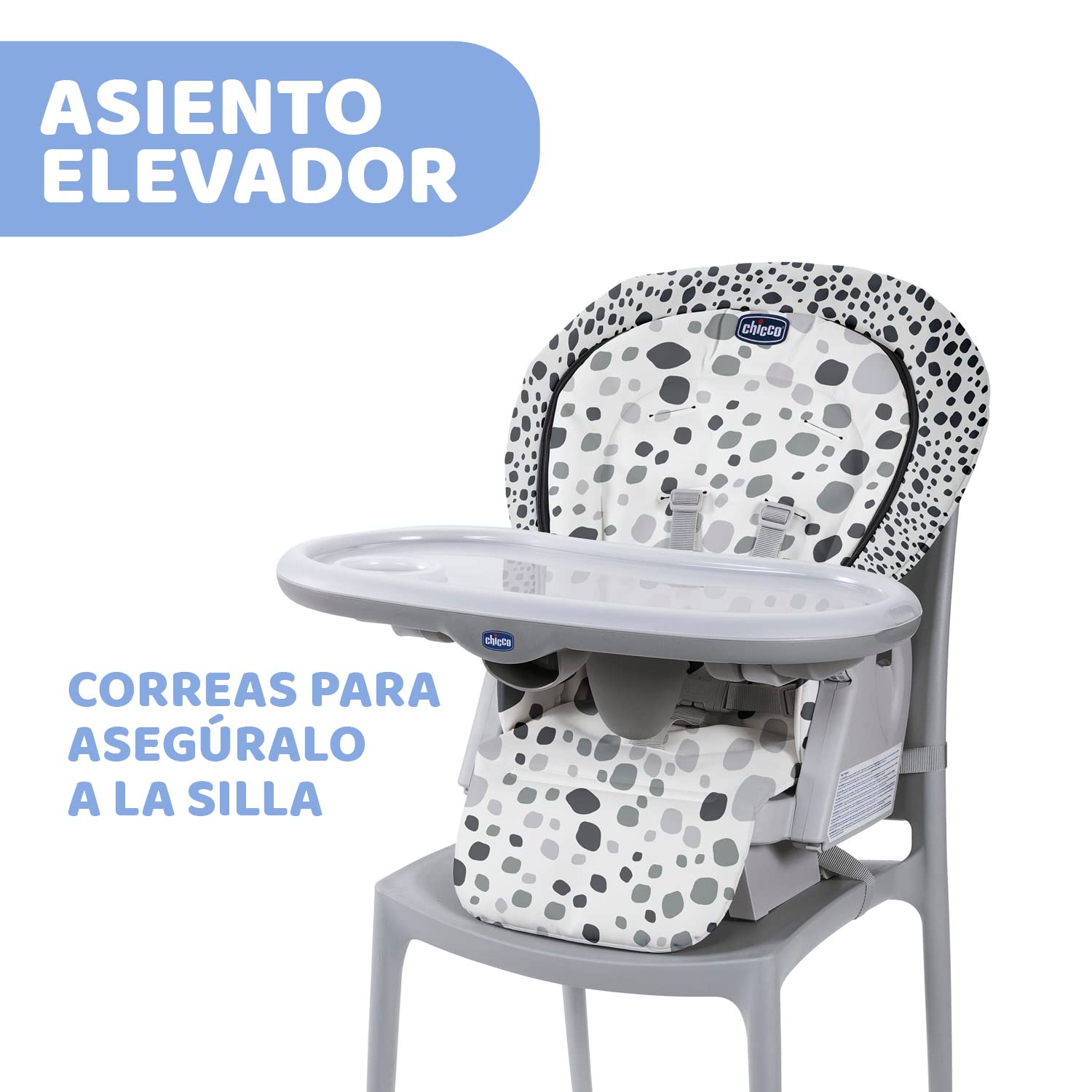 Chicco Polly Progres5 - Trona evolutiva, de hamaca a elevador, 4 ruedas, de 0 a 3 años, gris