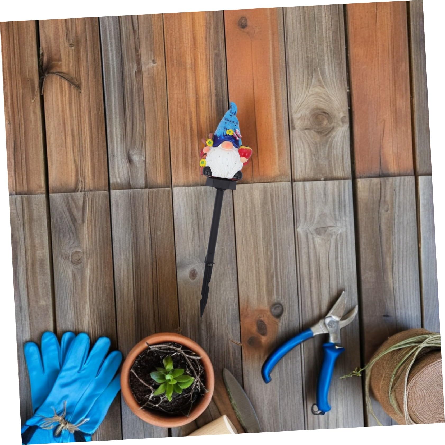 Baluue Lámpara Solar de Jardín con Figura de de Luces LED Automáticas para Césped y Patio Decoración Exterior Resistente para y Áreas Verdes