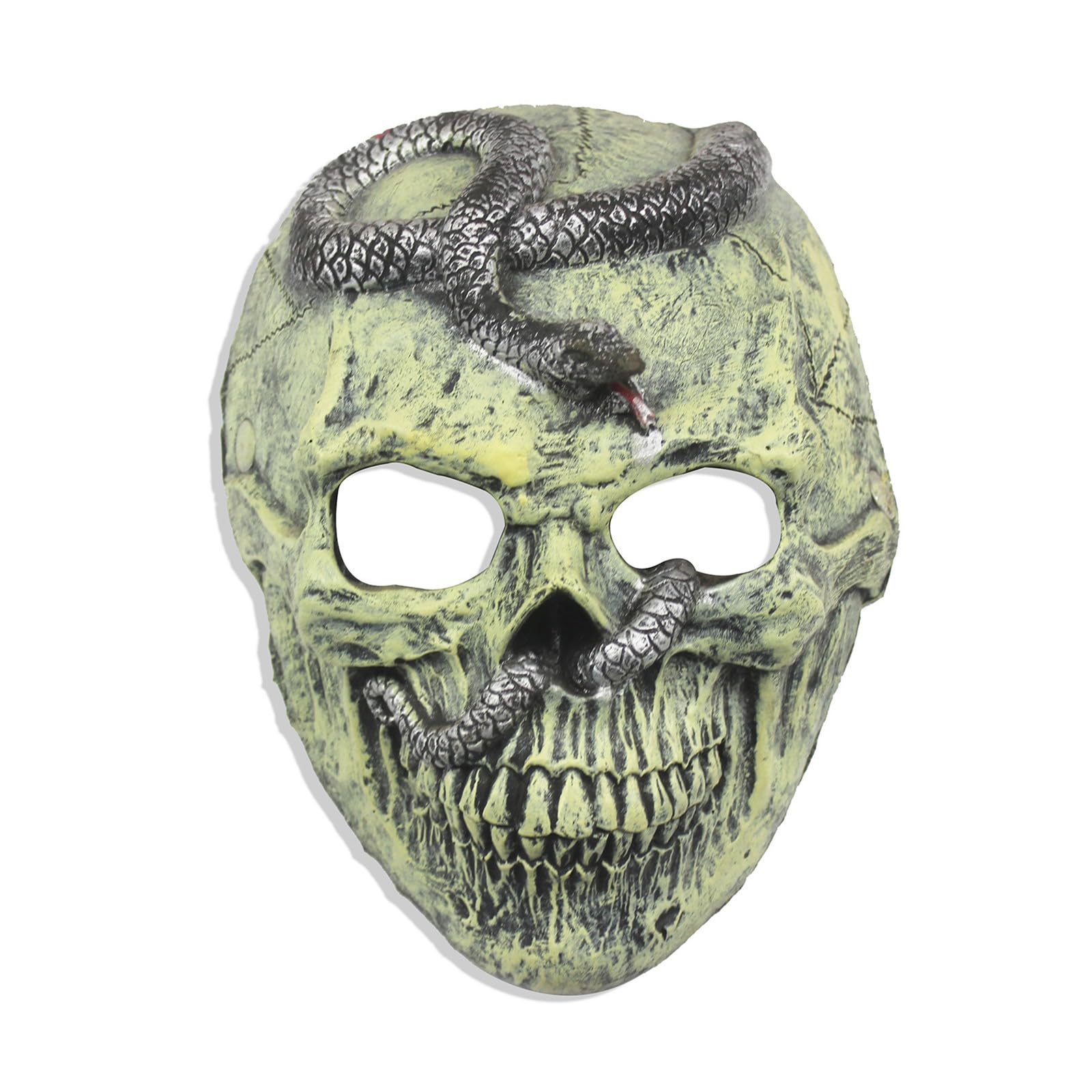 KIPETTOHalloween Mask Scary Skull Snake Mask Horror Mask Costume Props for Cosplay Masquerade Carnival Party