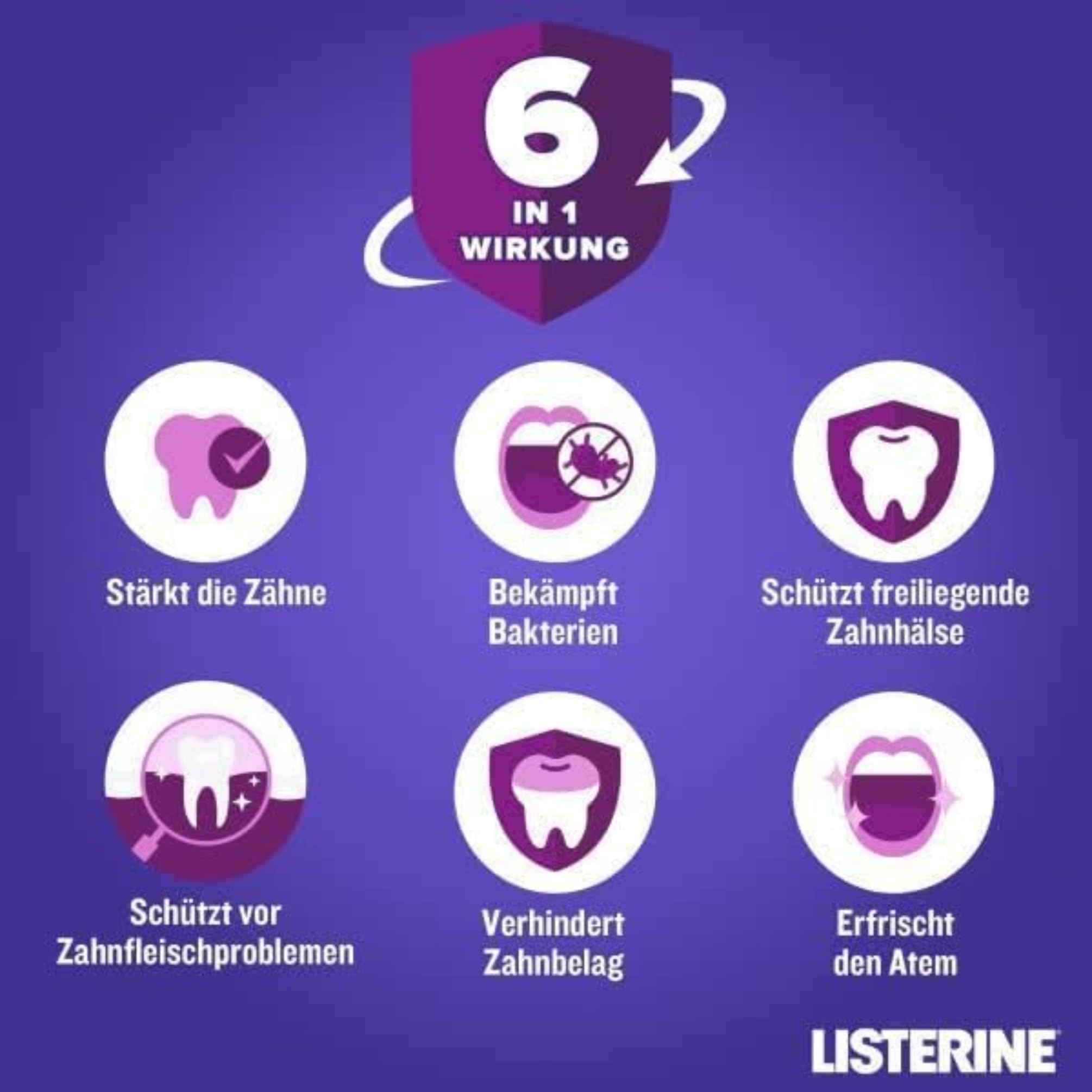 LISTERINE Total Care Sensible zęby (500 ml), antybakteryjny płyn do płukania jamy ustnej dla wrażliwych na ból zębów o działaniu 6 w 1, łagodny płyn do płukania jamy ustnej chroni przed problemami z