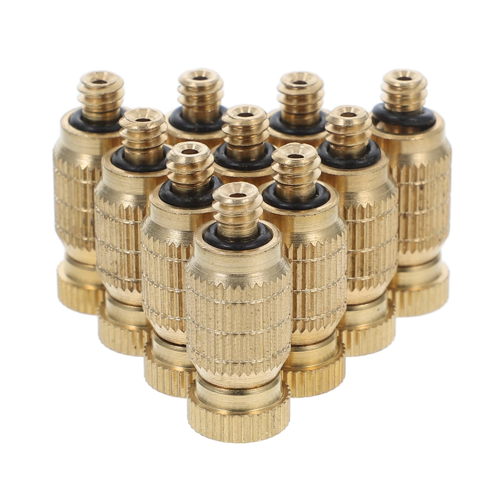 LIOOBO High Pressure Brass Misting Nozzles 10pcs Set for Outdoor Garden Sprayer Nozzles