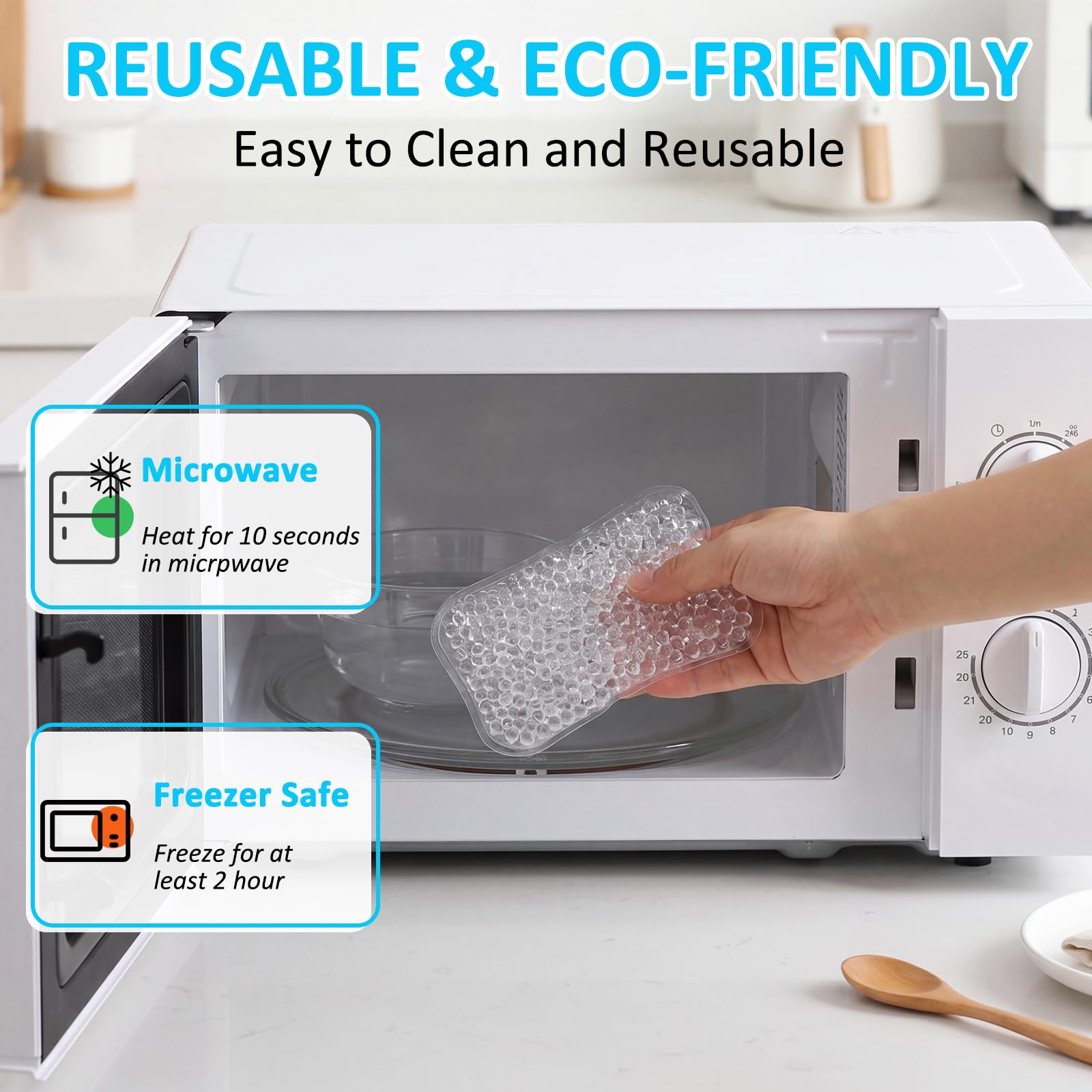 TrelaCo 36 unidades de hielo de gel transparente de 4 x 6 pulgadas, reutilizables, paquete de frío y calor, almohadilla de refrigeración de gel suave y pequeña, compresa para deportes, hinchazón