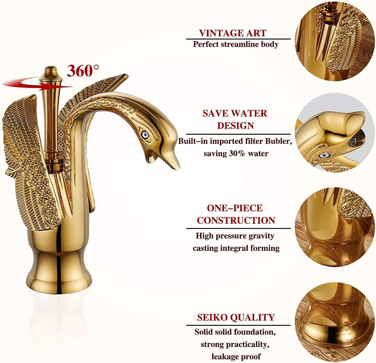 Bathroom Sink Faucet Golden Swan Single Handle Waterfall Basin Mixer Tap Matching Pop Up Sink Drain with Overflow Bathroom Vanity Faucet Basin Tap Deck Mount Lavatory