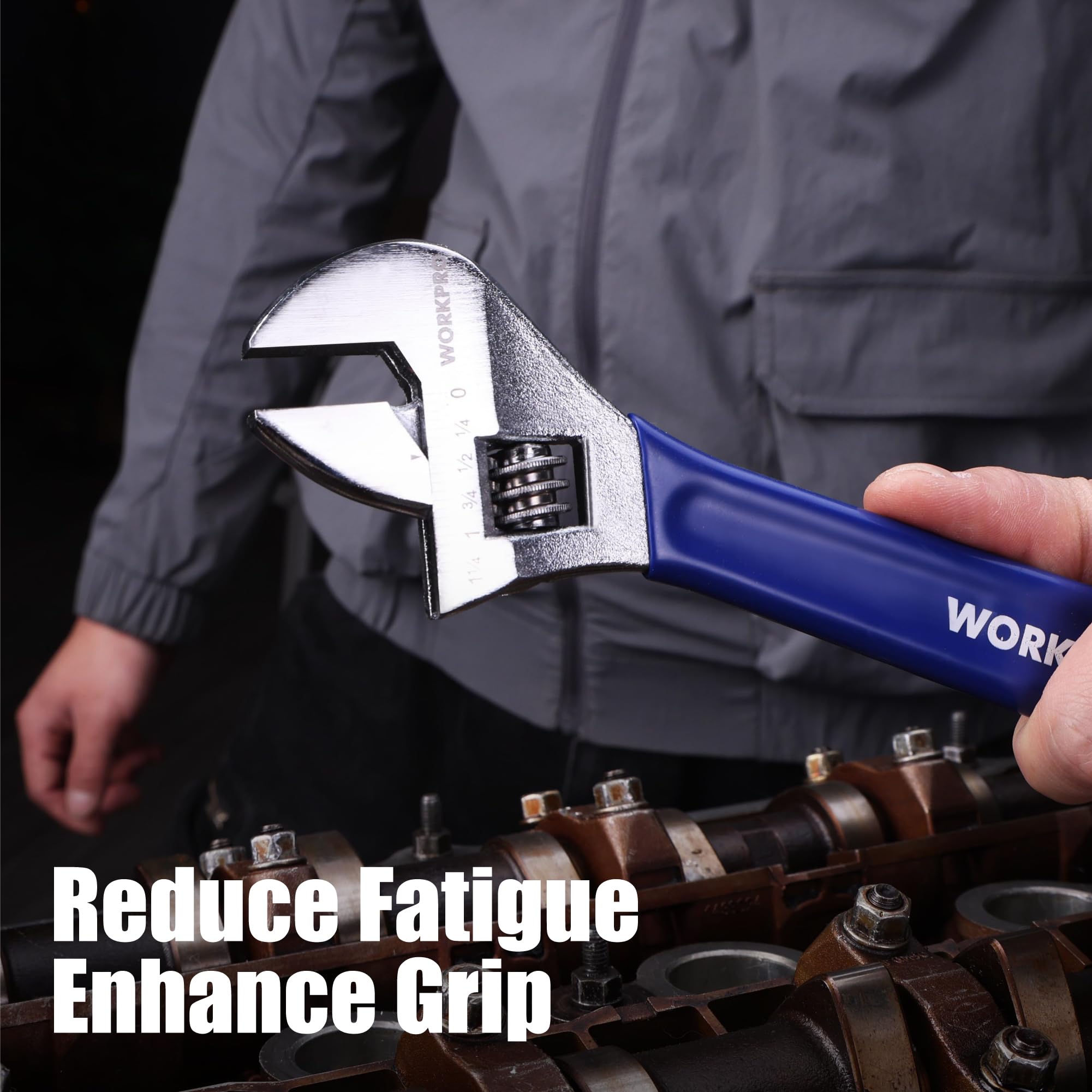 WORKPRO Adjustable Wrench Set - 4 Piece -6 WORKPRO Adjustable Wrench Set - 4 Piece -6