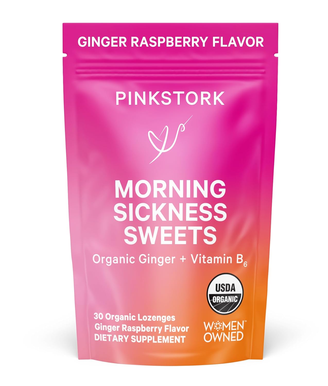 Buy Pink Stork Morning Sickness Candy Ginger Raspberry Flavor, USDA