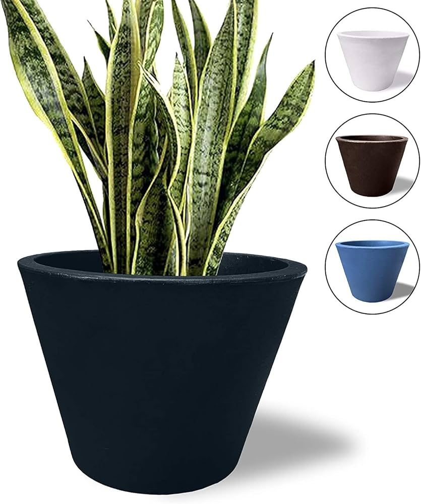 ホワイト円錐形プランター Amazon.co.jp: Elly Décor 14インチ 円錐形プラスチックプランター