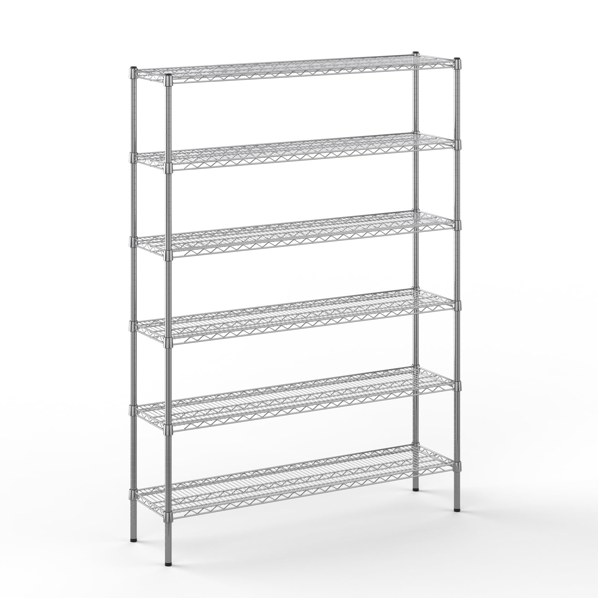 14" Deep x 54" Wide x 74" Height Wire Shelving Kit | 6-Tier | NSF Commercial Storage Rack Unit