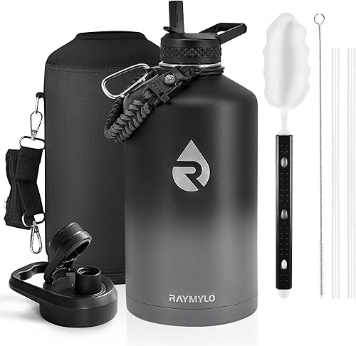 Miniatura 21 de Botella de agua aislada de 24 onzas, de acero inoxidable con triple pared al vacío (fría durante 48 horas, caliente durante 24 horas), a prueba de