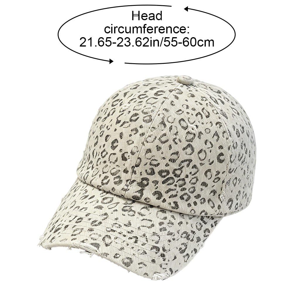 Czapka z daszkiem z nadrukiem w panterkę, bawełniana czapka typu trucker, czapka dla mężczyzn i kobiet, idealna do golfa, biegania, podróży lub aktywności na świeżym powietrzu.