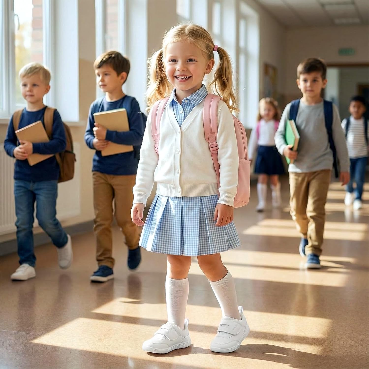 Toddler Wide Toe Box Barefoot Shoes Boys Girls Zero Drop,Baby First Walking Shoes Glitter Little Kids Sneakers Non-Slip Preschool Running Tennis Canvas Casual Preschool Outdoor Activities - Image 9