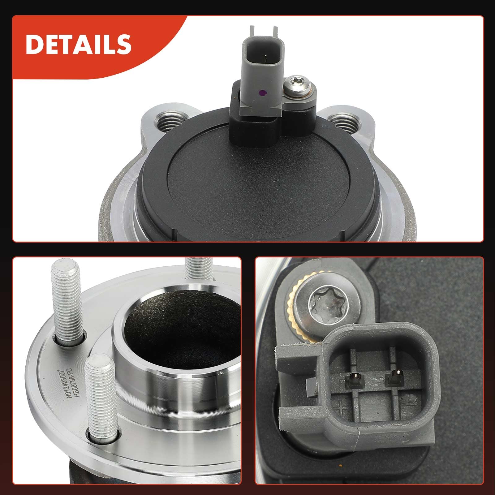Frankberg Cojinete de rueda Eje trasero Rueda con brida diámetro 136 con ABS Carcasa del sensor Compatible con C-Max II DXA/CB7 DXA/CEU Grand C-Max DXA/CB7 DXA/CEU AV612C299BAB