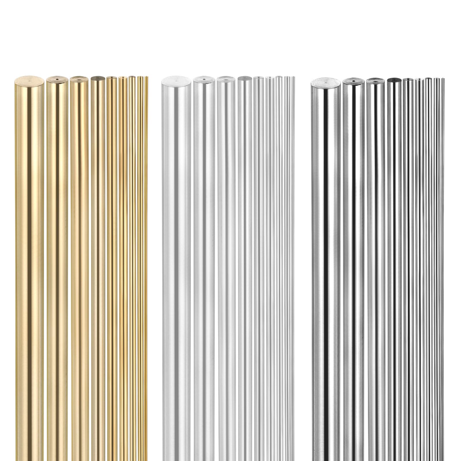 QUARKZMAN Edelstahl Rundstäbe 100x1,5mm - 5 Stück Für DIY & Handwerk