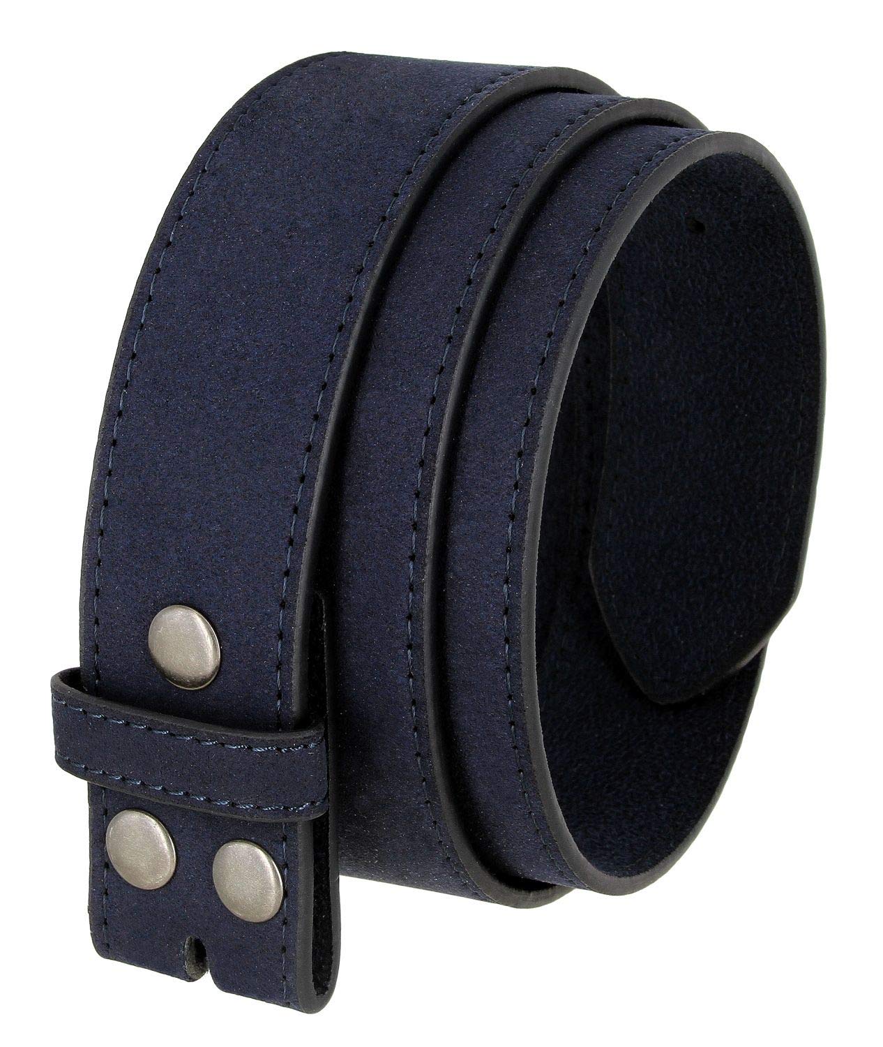 Casual Suede Leather Belt Strap for Men 1 1/2