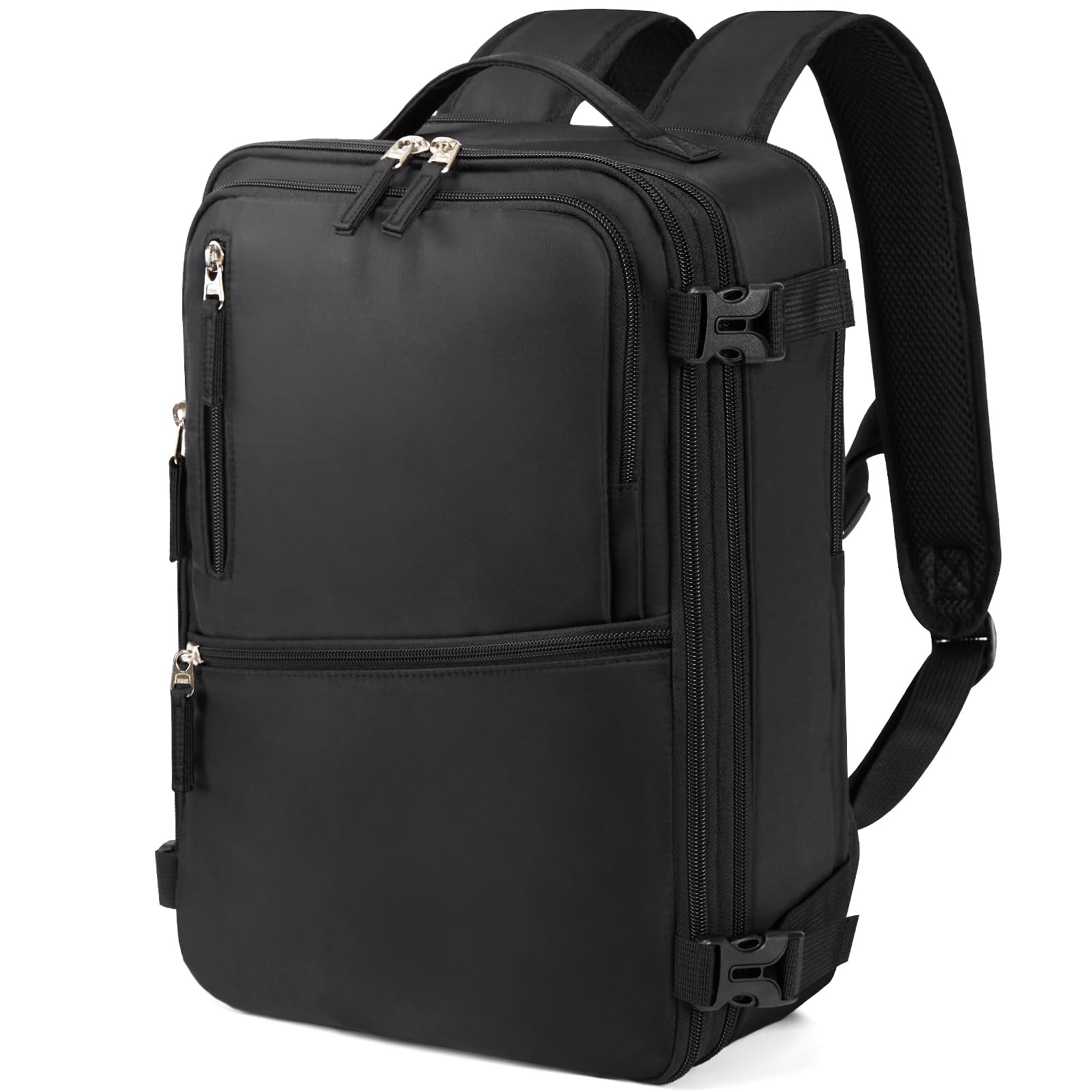 Vorspack Handgepäck Rucksack für Ryanair Easyjet Eurowings Wizz mit 15,6 Zoll Laptopfach Erweiterbar Reiserucksack Damen Herren für Reisen Arbeit Business