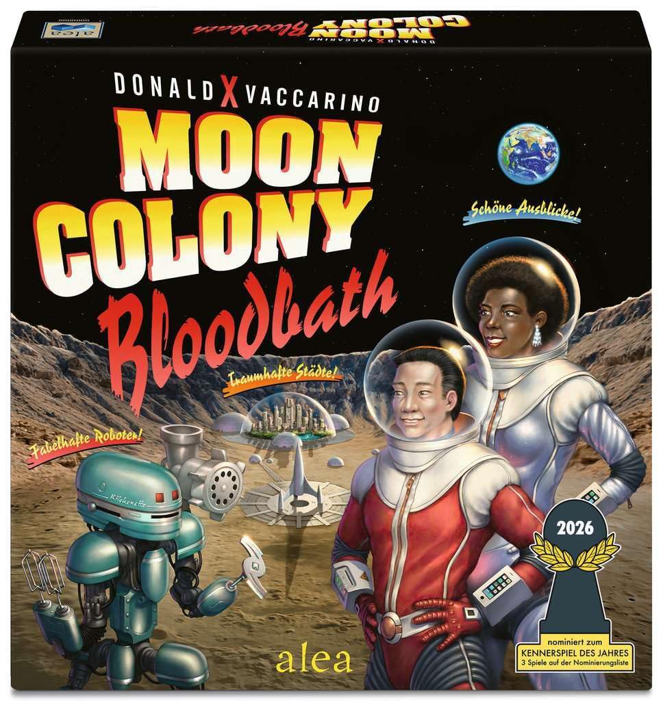 Ravensburger 25161 Alea Moon Colony Bloodbath - gioco da tavolo per famiglie e adulti dai 14 anni in su - per 1-5 giocatori - gioco di carte con umorismo nero