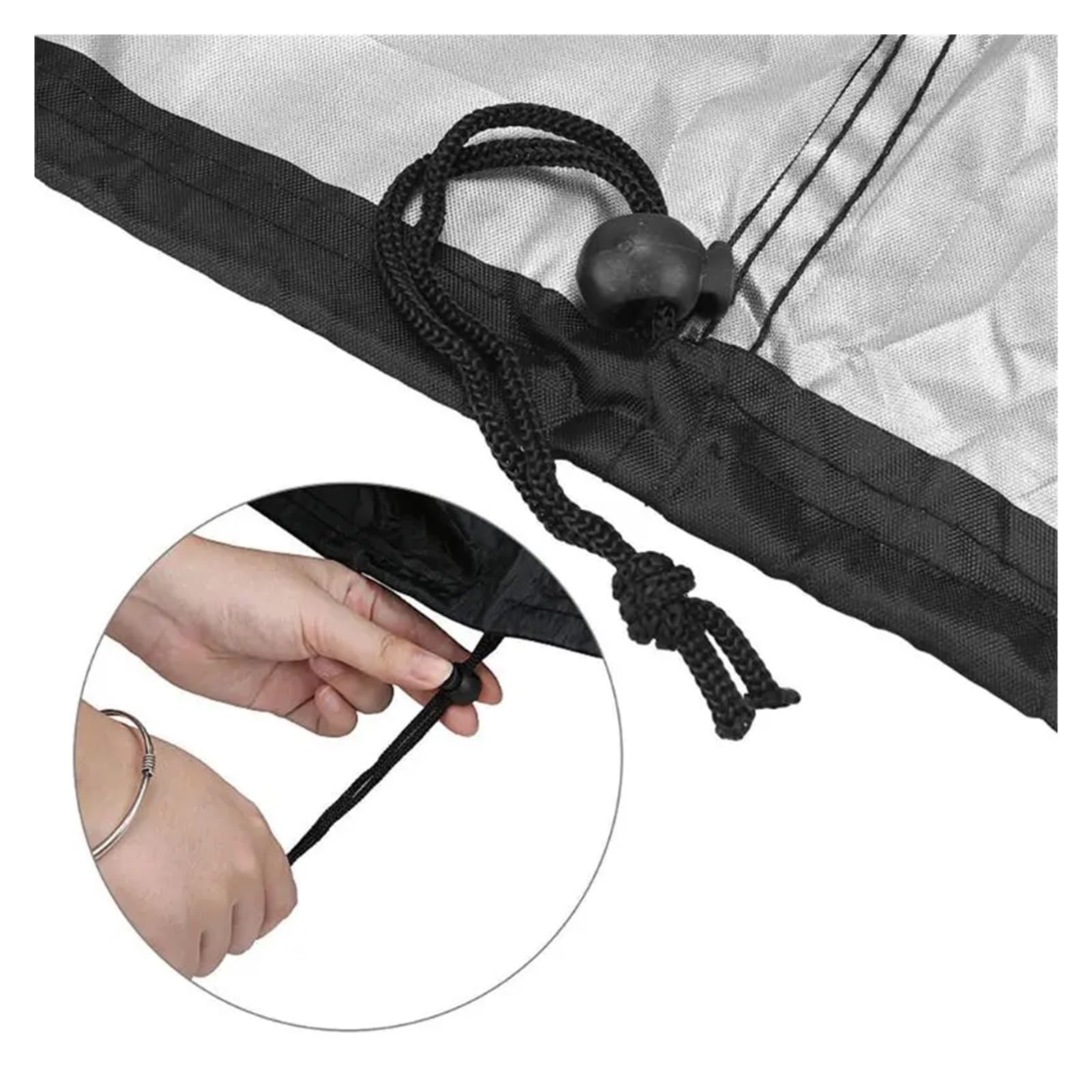 Funda para Parrilla, Funda para Barbacoa, Impermeable, Resistente, para Exteriores, protección contra la Lluvia, Color Negro