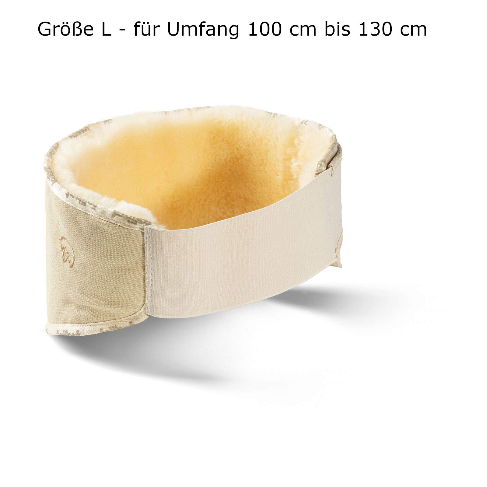 Öko Nierengurt (L) für 100-130 cm Umfang - Flexigurt Lammfell Nierengurt Fellgurt Nierenschutz Nierenwärmer