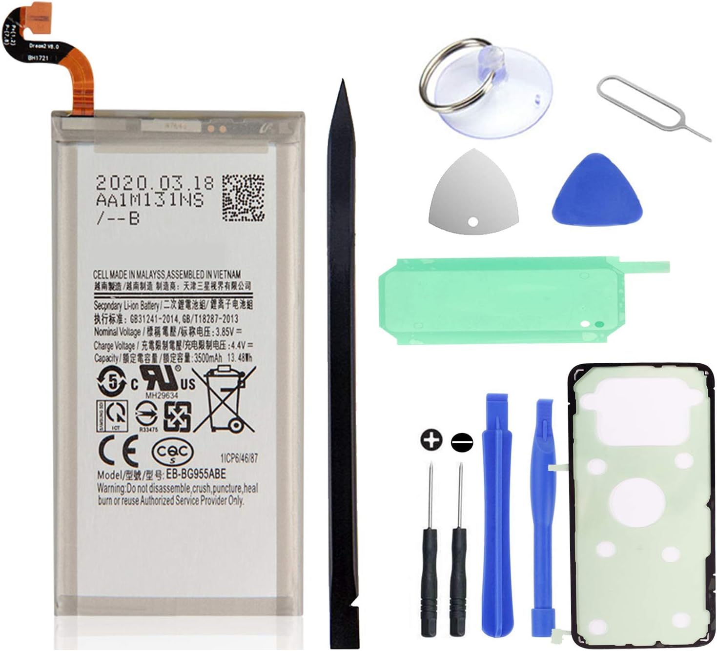 Galaxy S8 Plus Battery Replacement Kit for Samsung Galaxy S8 Plus EB-BG955ABE