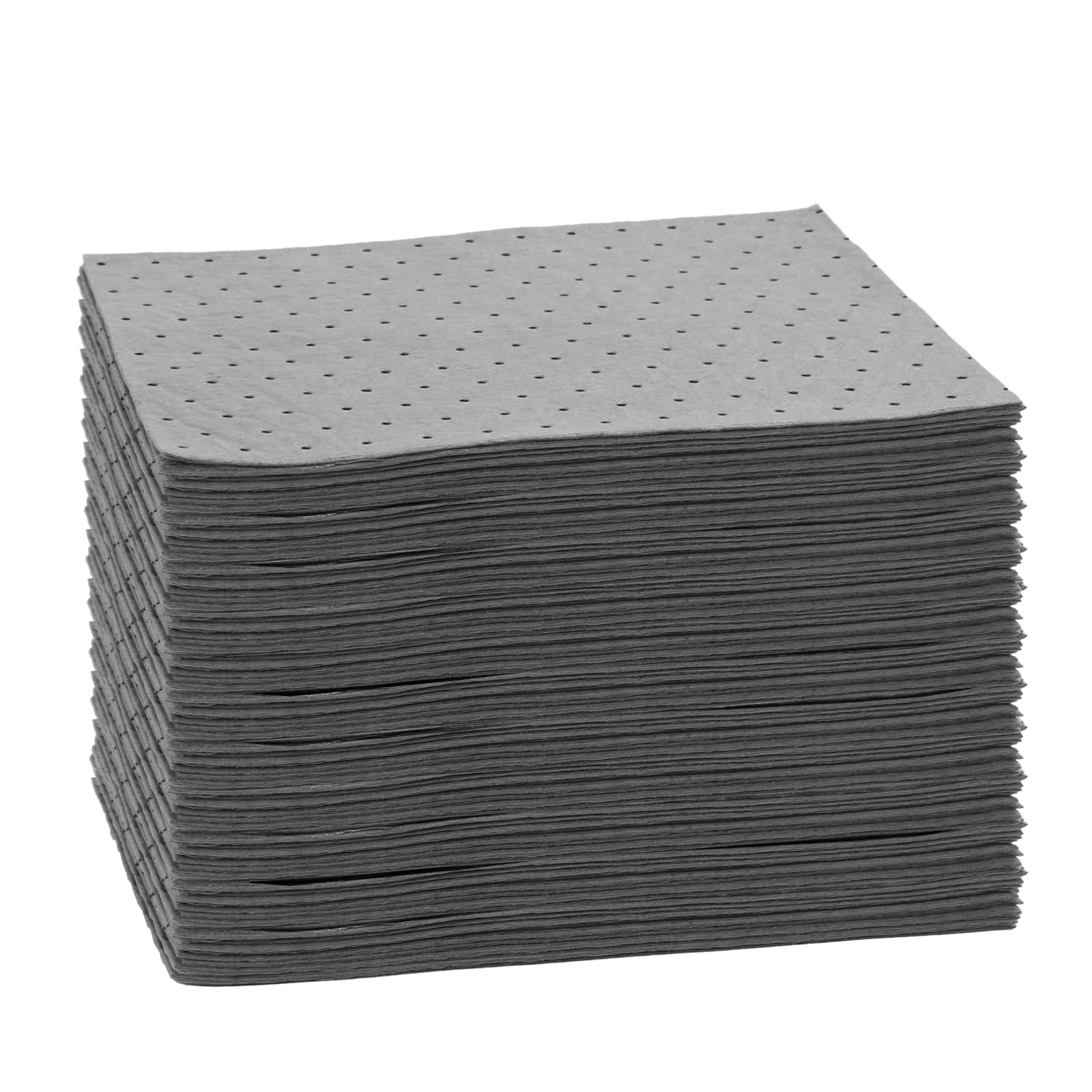Tampons absorbants d'huile, feuilles de contrôle des déversements de 25 x 33 cm, absorption rapide pour liquides à base d'huile et d'eau, tampon alvéolé lesté, accessoire de garage (100)