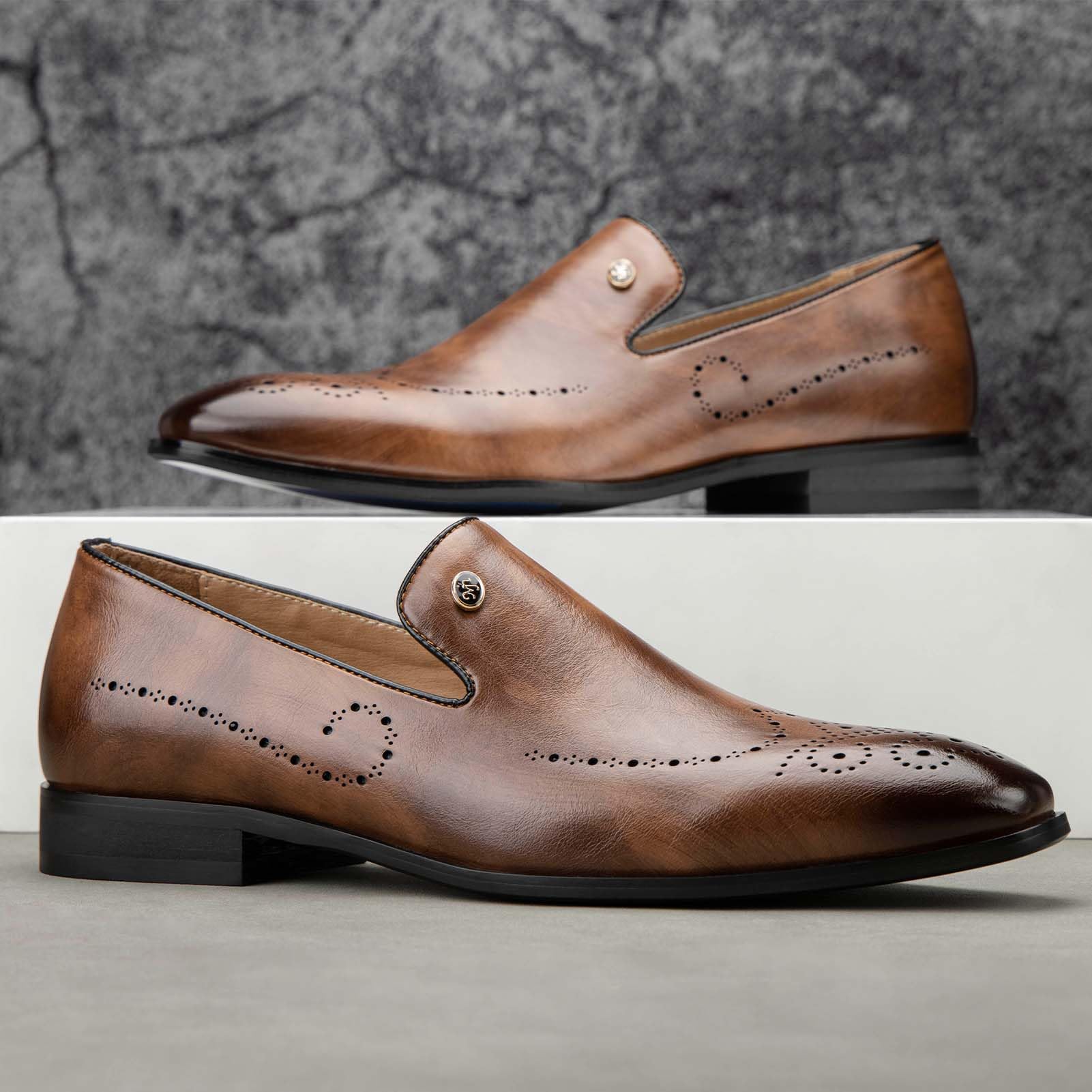 MEIJIANA Herren Mokassins Klassische Herren Anzug Schuhe Elegante Schuhe Leder Sommer Freizeitschuhe