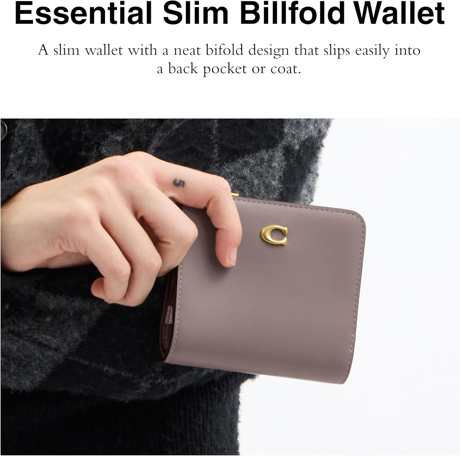 Coated Canvas Signature Essential Slim Billfold Wallet - Image 2
