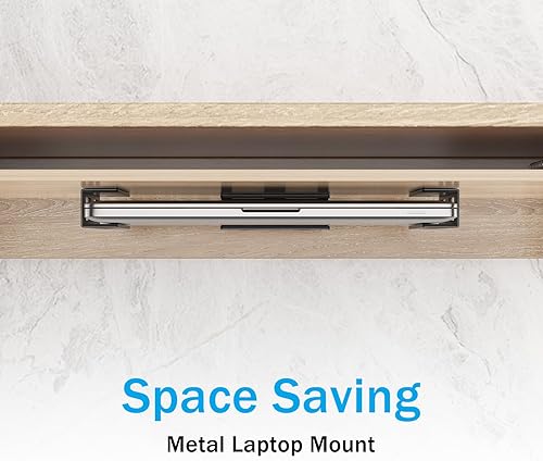 Miniatura 2 de 3 piezas de soporte para laptop debajo del escritorio con almohadilla de silicona antiarañazos debajo del escritorio estante de montaje para