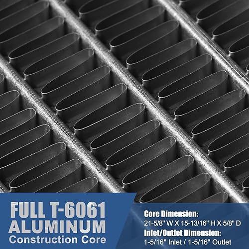 Miniatura 4 de DPI 13572 Factory Style 1-Row Cooling Radiator Compatible with Mazda MX-5 Miata AT 2016-2023, Aluminum Core