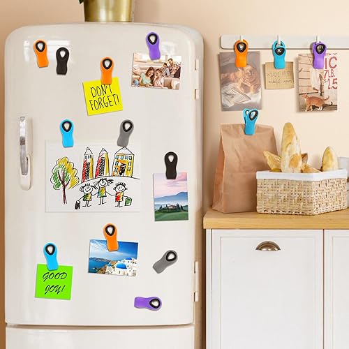 Miniatura 6 de Paquete de 10 clips magnéticos para virutas, clips para bolsas, clips para alimentos, clips magnéticos para paquetes de alimentos, clips magnéticos