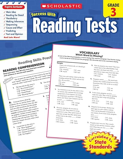 Scholastic Success With Reading Tests: Grade 3 Workbook - Scholastic