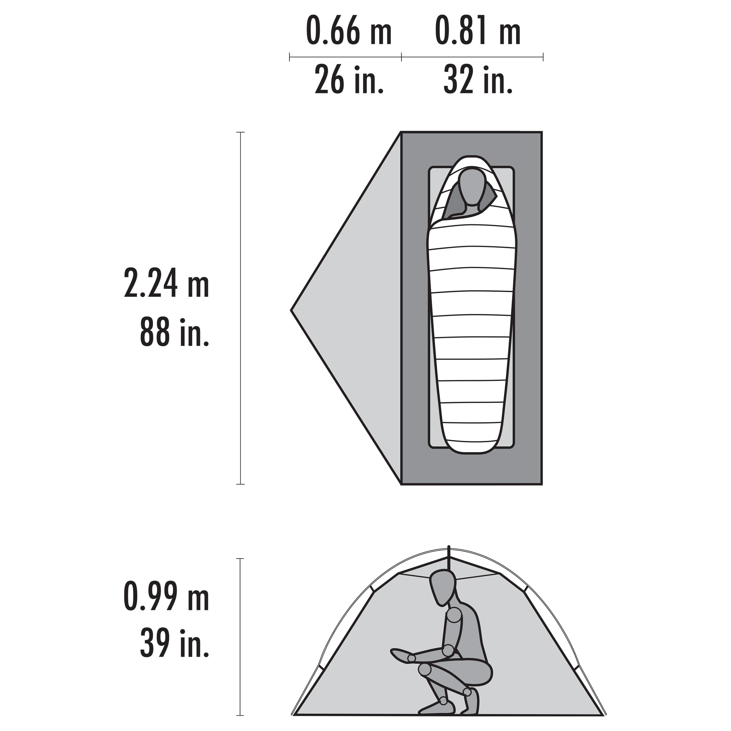 MSR Hubba Hubba HD 1 Tente confortable 3 saisons pour une personne