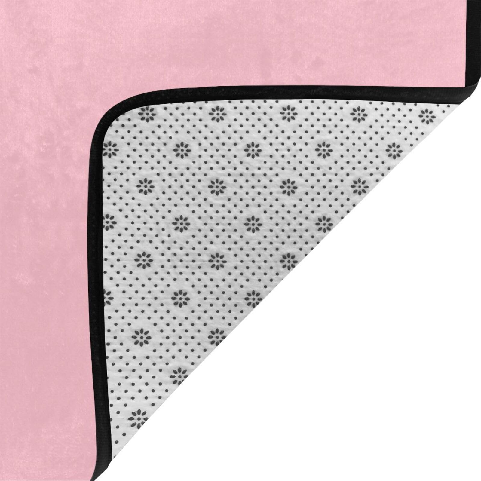 Tappeto in finta pelliccia di ottima fattura con stampe rosa tinta unita 203,2 x 147,3 cm, accogliente coperta antiscivolo per soggiorno, camera da letto e altro