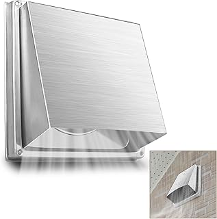 BJADE'S 4" Dryer Vent Cover Outdoor Walls with Vent Hood,Clothes Dryer Vent Air Exhaust Cover for Exterior.Weatherproof Stainless Steel Air Vent,HVAC Exhaust Vent Duct Cover
