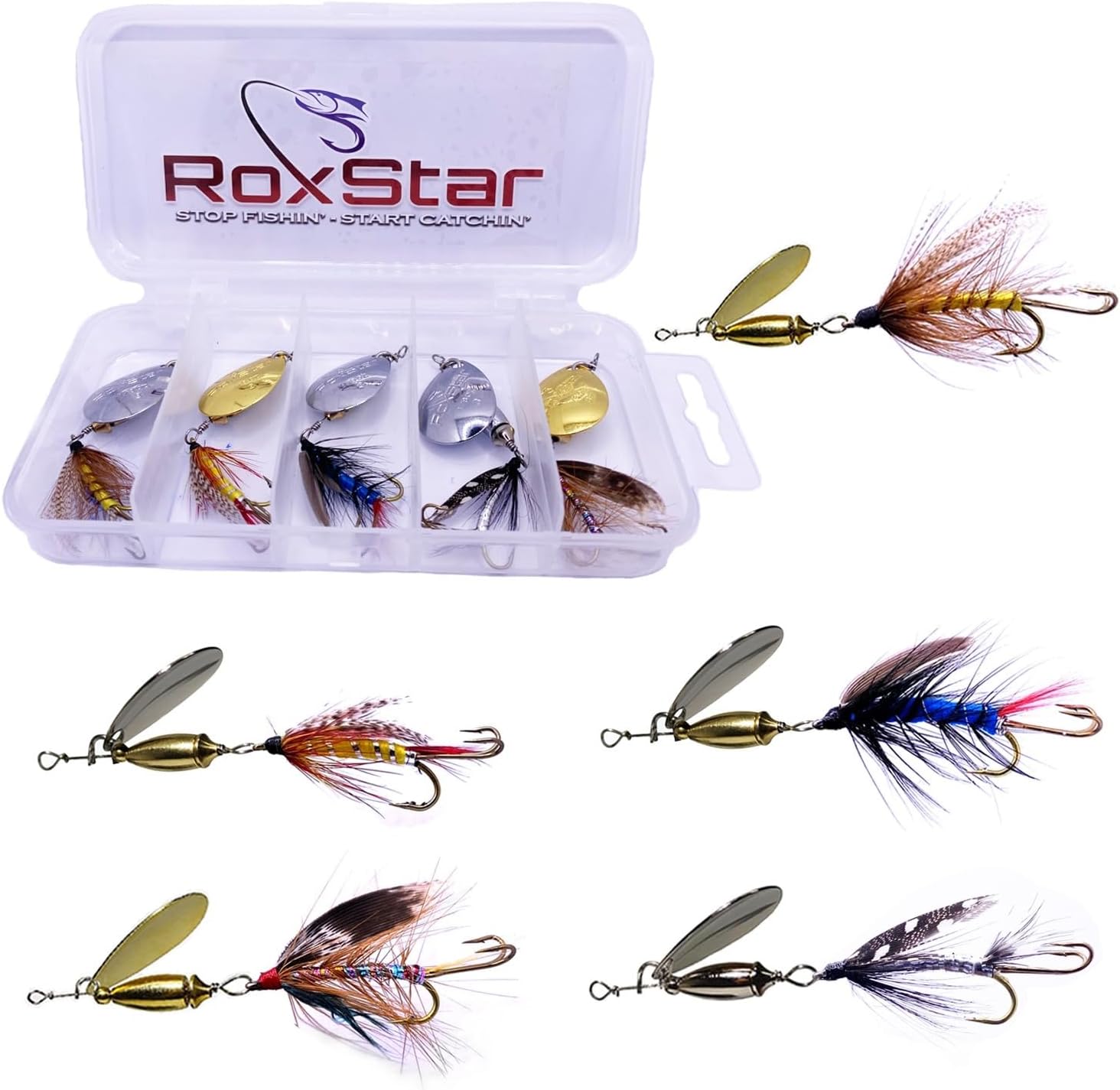 RoxStar Fly Strikers Wet Flies Trophy Series - Hand-Crafted in The USA - Proven Nationwide Most Versatile Fishing Spinner for Bass, Trout, Pike