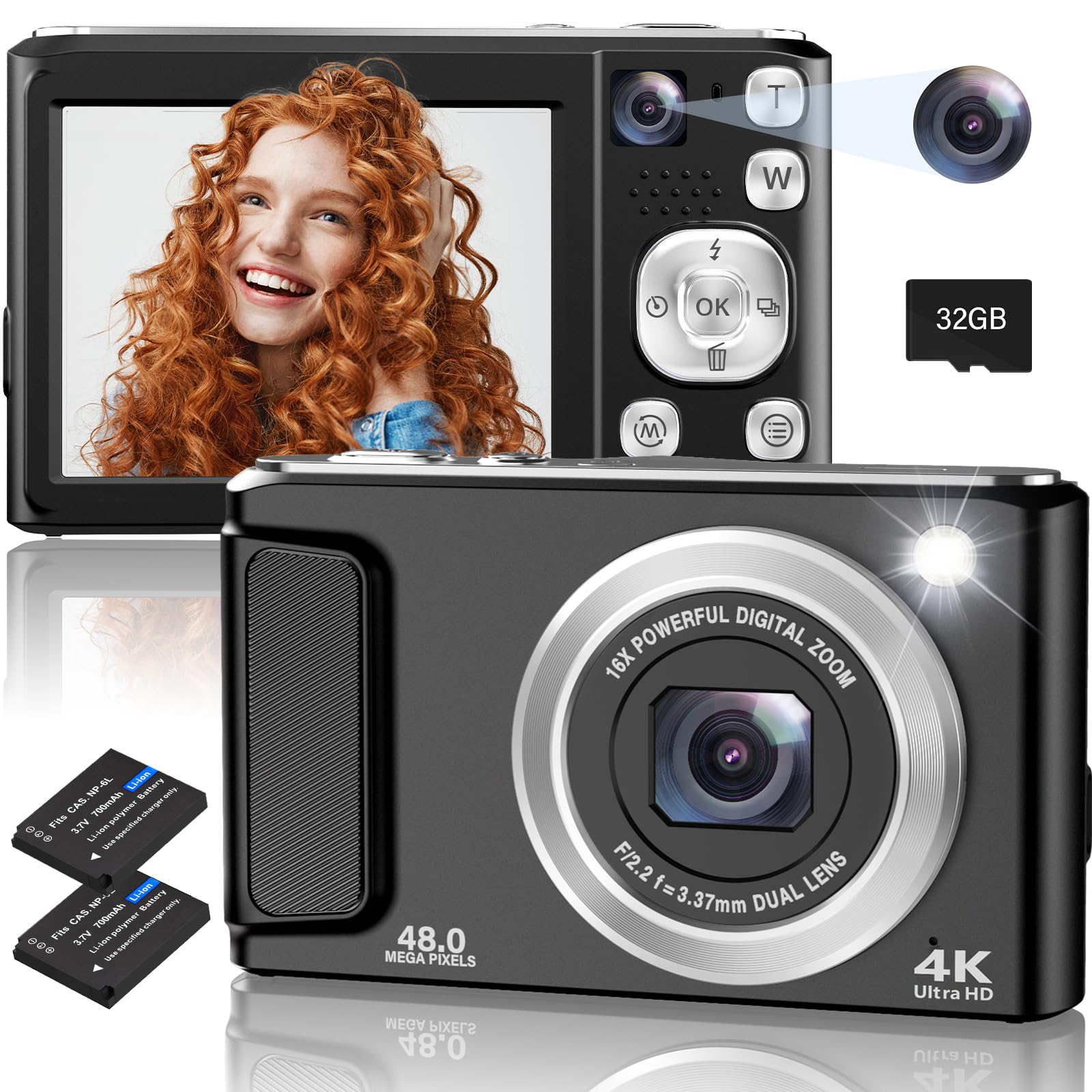 デジタルカメラ 4K Digital Camera 48MP Vlog Camera Amazon.com : Digital Cameras for Photography, 4K 56MP