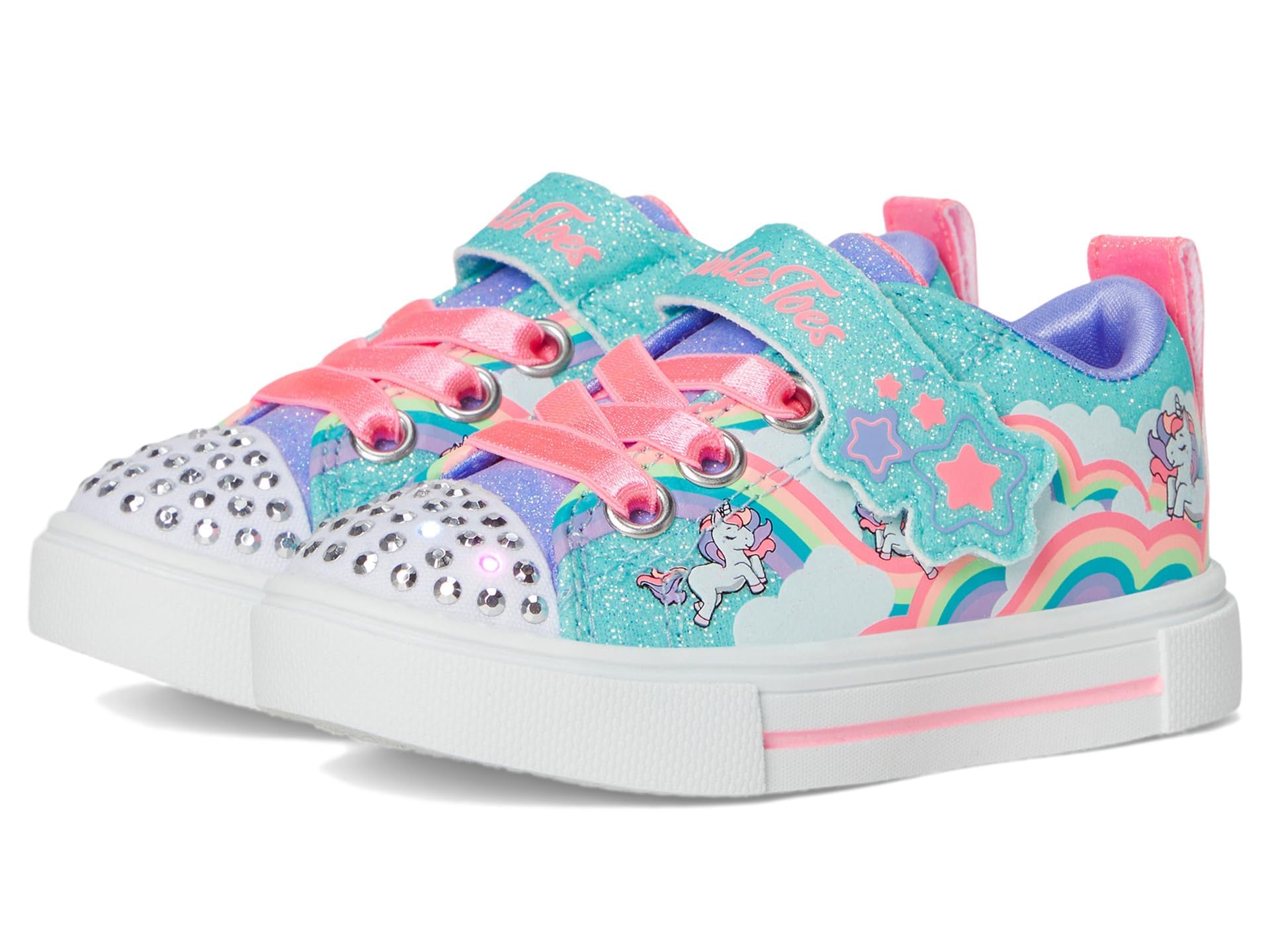 Photo 1 of **SOLD AS IS NO REFUND/RETURN** SEE COMMENTS!~Skechers Kids Twinkle Sparks - Jumpin' CLOU Sneaker, Turquoise/Multi, 8 Toddler