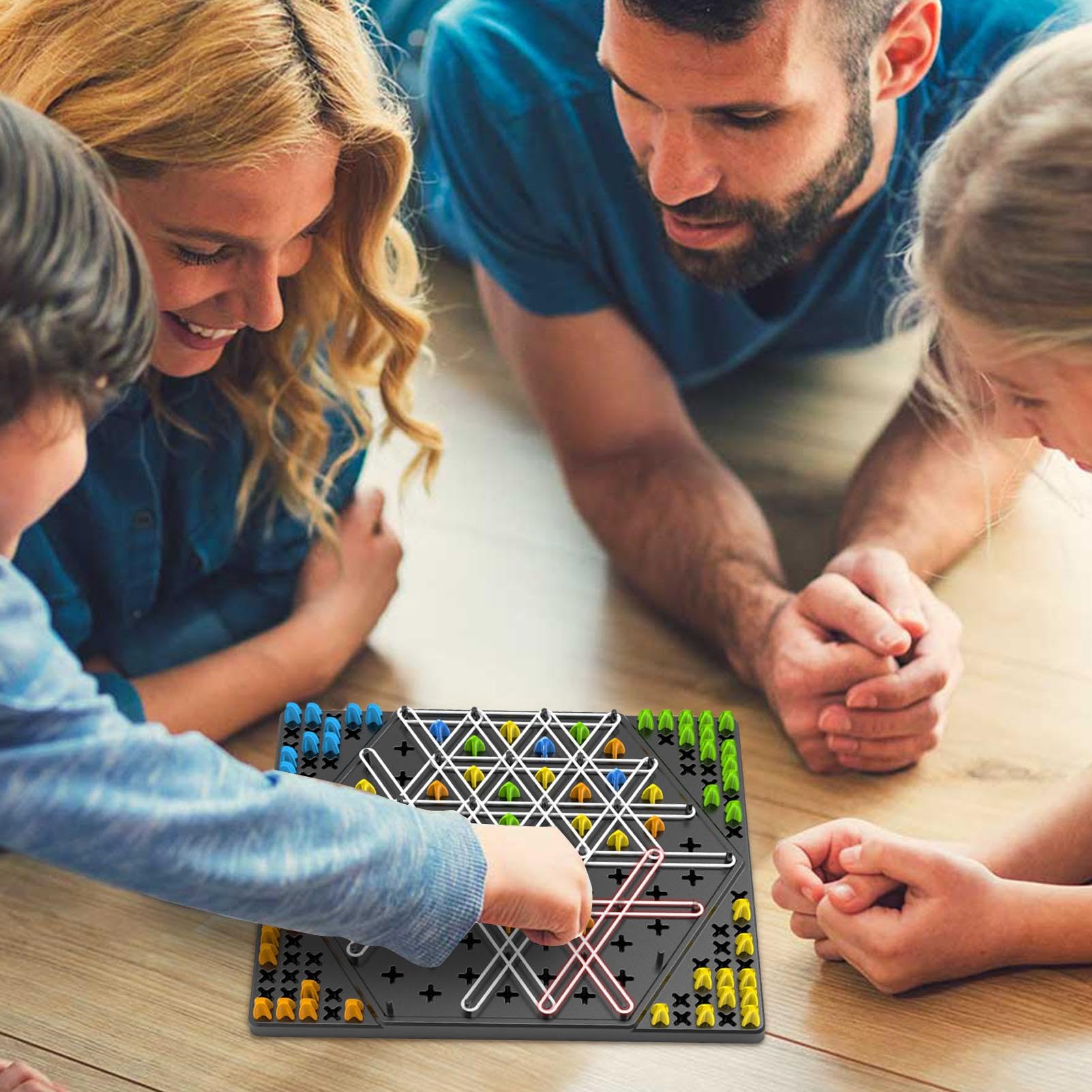 Triggle Jeu D'élastique, De Société De Stratégie Peg, De Triangle en Chaîne - 2 À 4 Joueurs, Classique pour La Collecte pour Garçons Et Filles