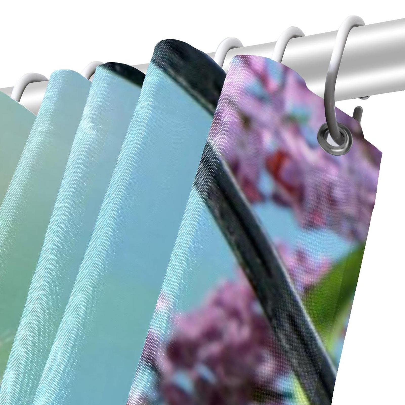 Porta Il Tuo Autunno In Bagno! Tenda Doccia 180x180 Con Gatto E Uccellini, Set Completo Con 12 Ganci, Tessuto Poliestere Stampa HD