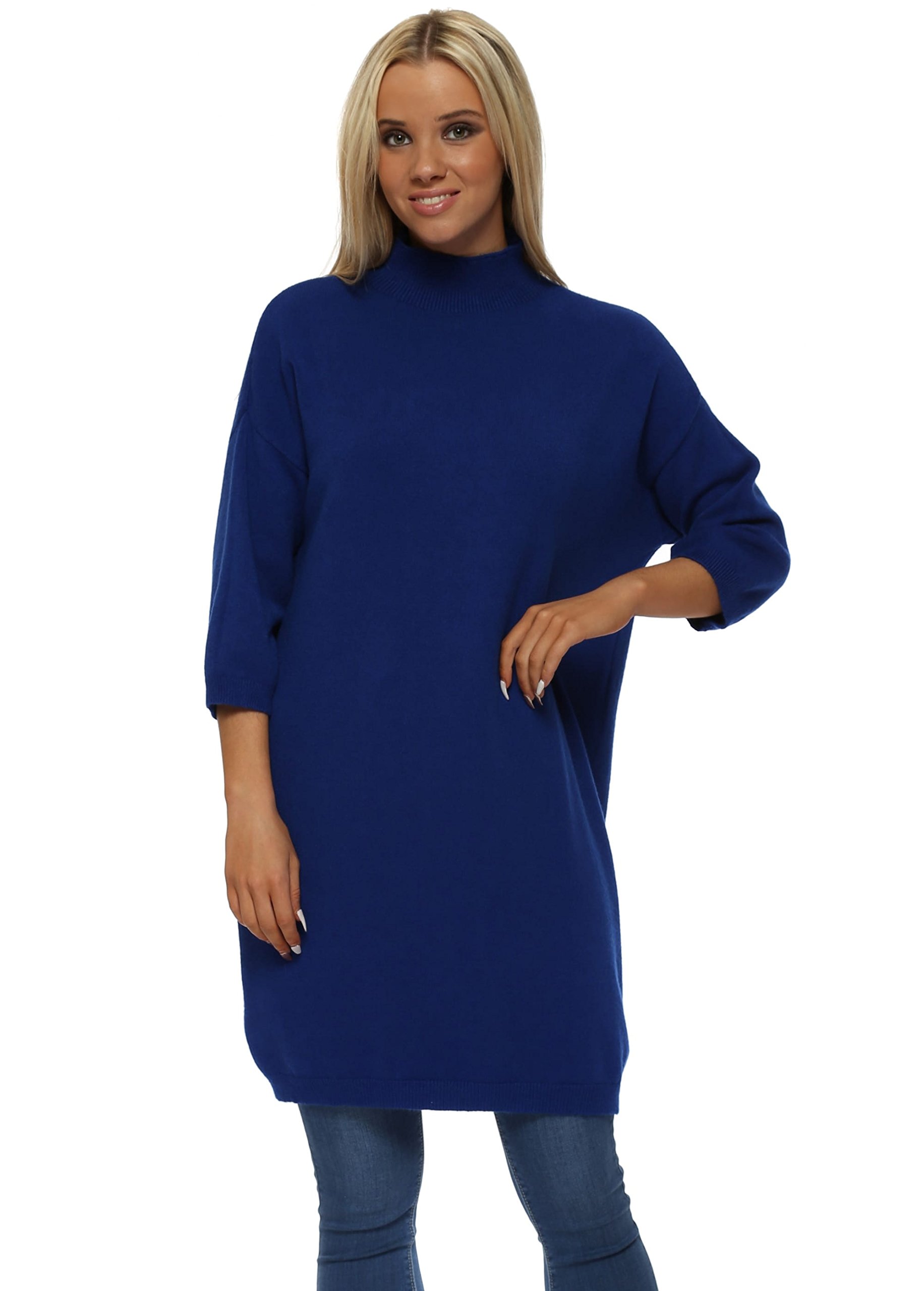 Sugar Babe Cobalt Blue Polo Neck Shift 