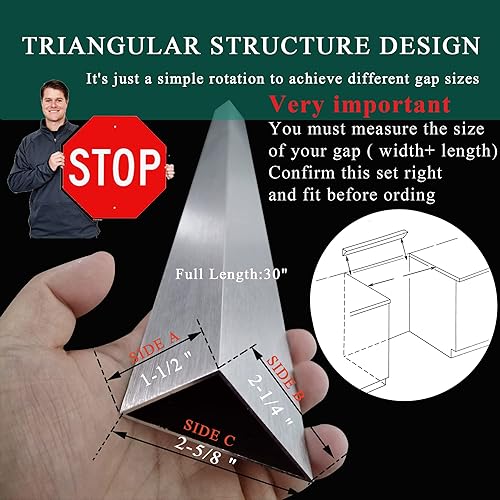 Miniatura 5 de W10113901A - Kit de molduras de llenado trasero de 30 pulgadas, tira de llenado universal para espacio entre la estufa deslizante y la pared,